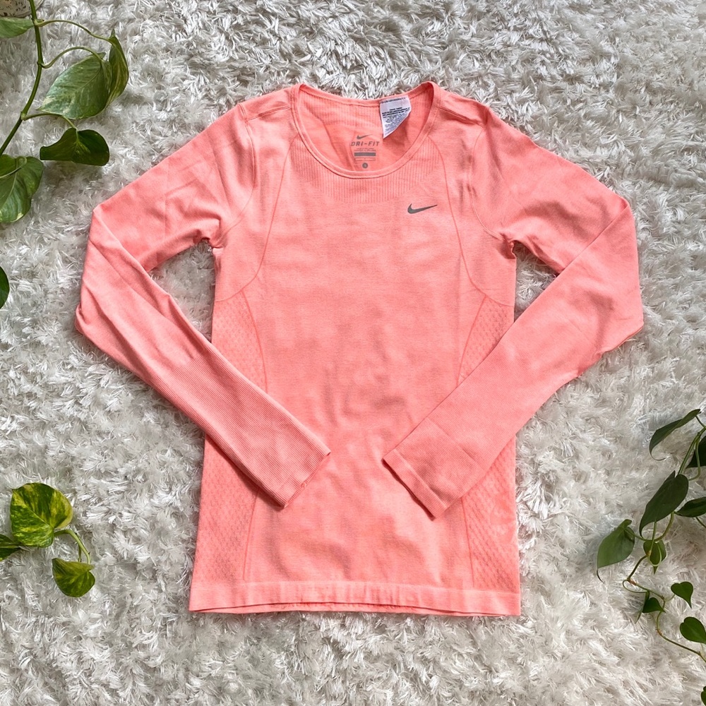 NIKE dri-fit neon orange top